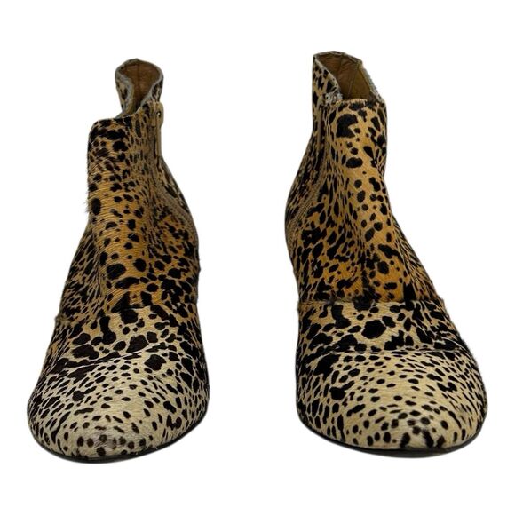 Matisse Nugent Leopard Calf Hair Leather Ankle Boots Booties Sz 7.5 Brown Ombre - Picture 4 of 16